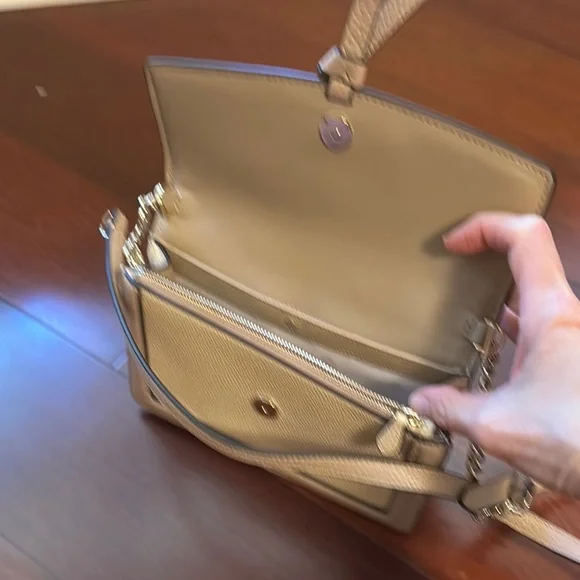 Kate Spade Cream and Tan Crossbody Bag with Tassel Detail - Picture 5 of 8